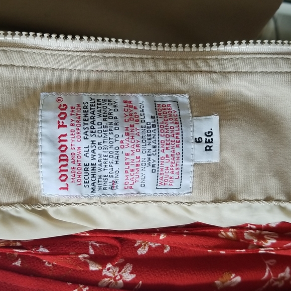 Vintage Tan Khaki Waterproof London Fog Jacket Size 6 - Picture 10 of 12